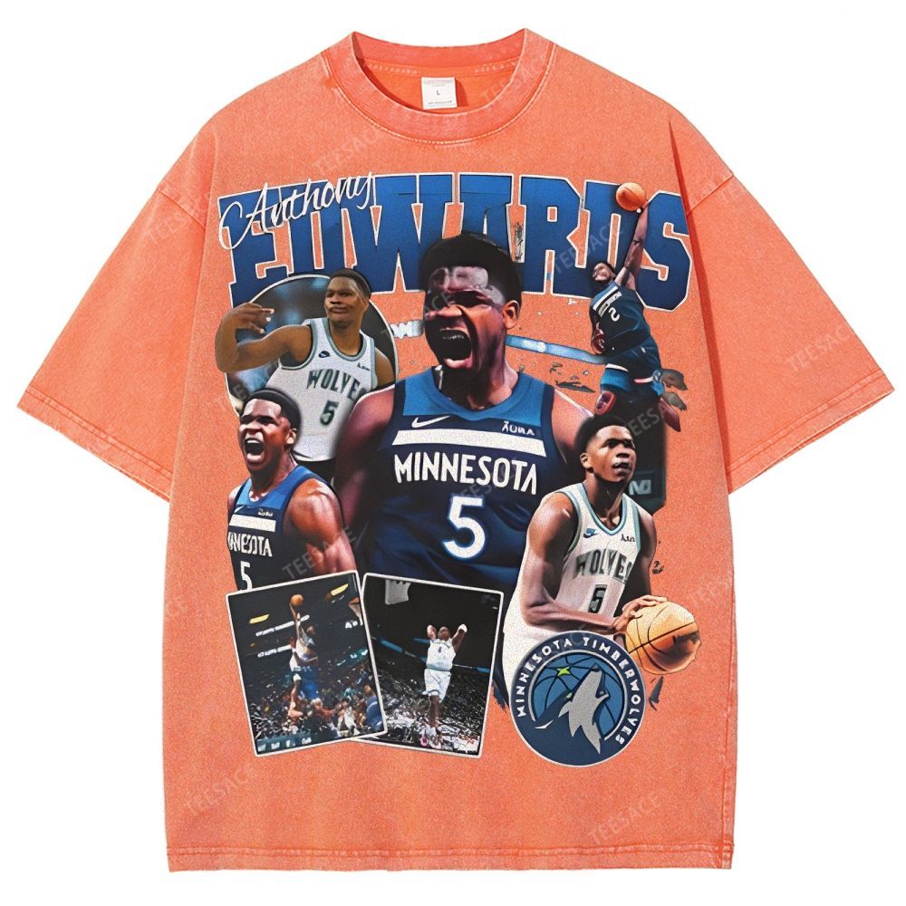 ANTHONY EDWARDS Unisex Fit Washed T-Shirt  