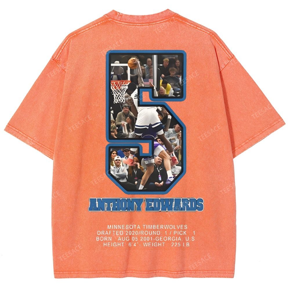 ANTHONY EDWARDS Unisex Fit Washed T-Shirt  