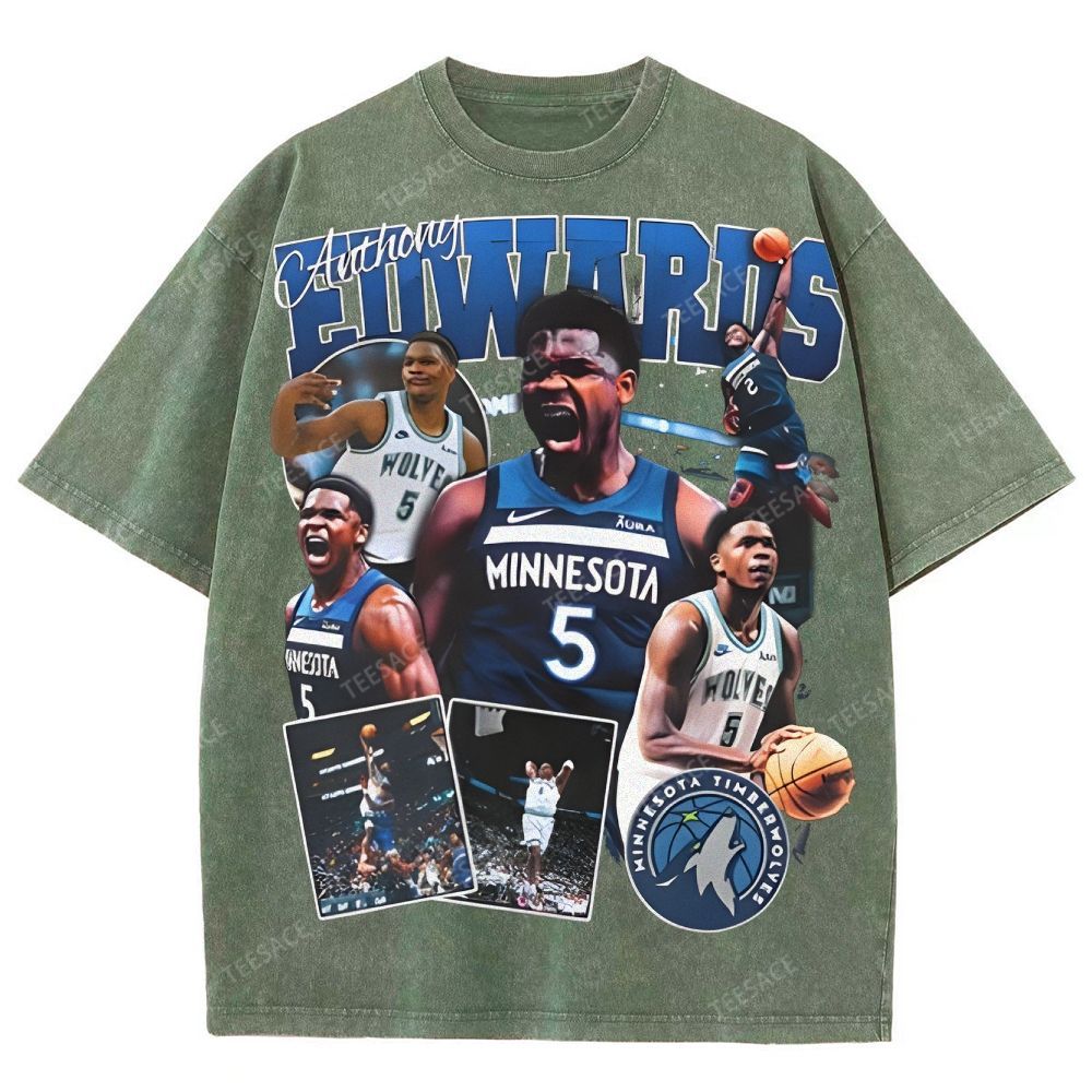 ANTHONY EDWARDS Unisex Fit Washed T-Shirt  