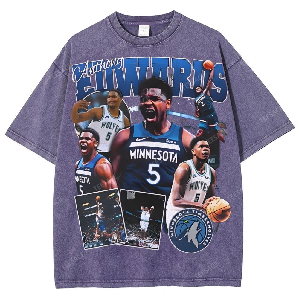 ANTHONY EDWARDS Unisex Fit Washed T-Shirt  