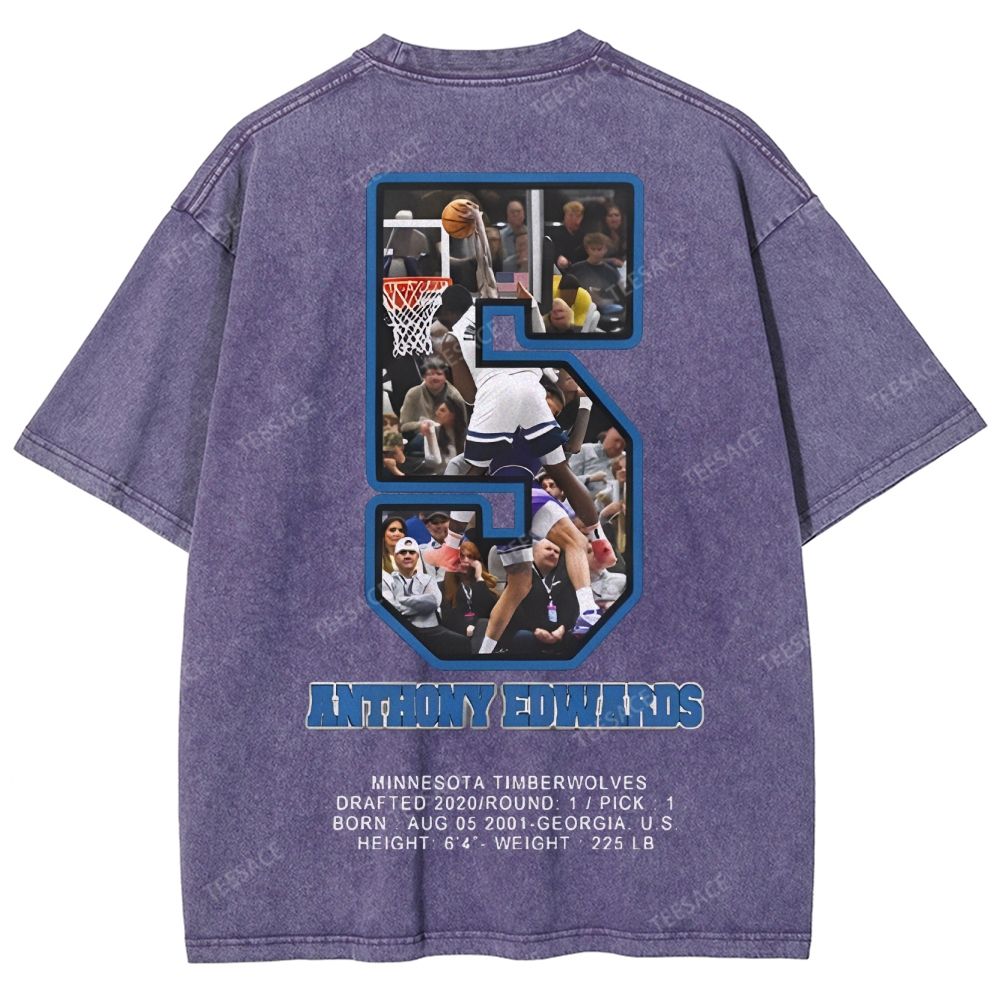 ANTHONY EDWARDS Unisex Fit Washed T-Shirt  