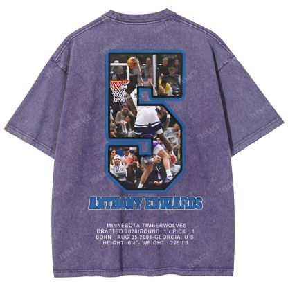 ANTHONY EDWARDS Unisex Fit Washed T-Shirt  