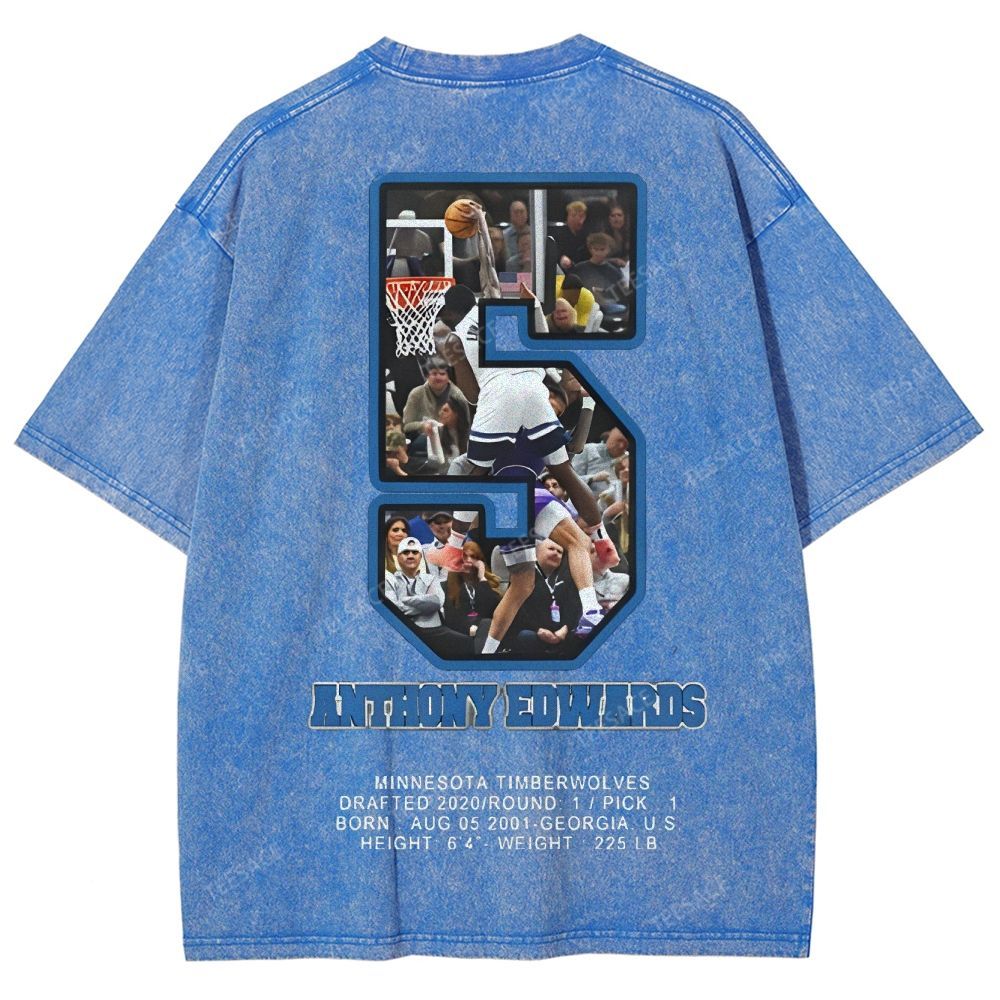 ANTHONY EDWARDS Unisex Fit Washed T-Shirt  