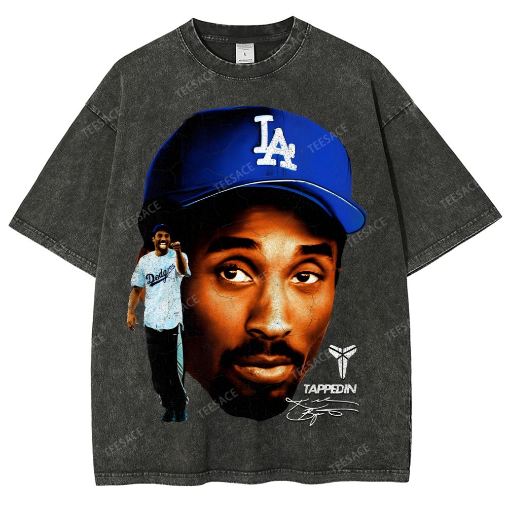 "Mamba on the Mound" Kobe Tee Unisex Fit Washed T-Shirt 