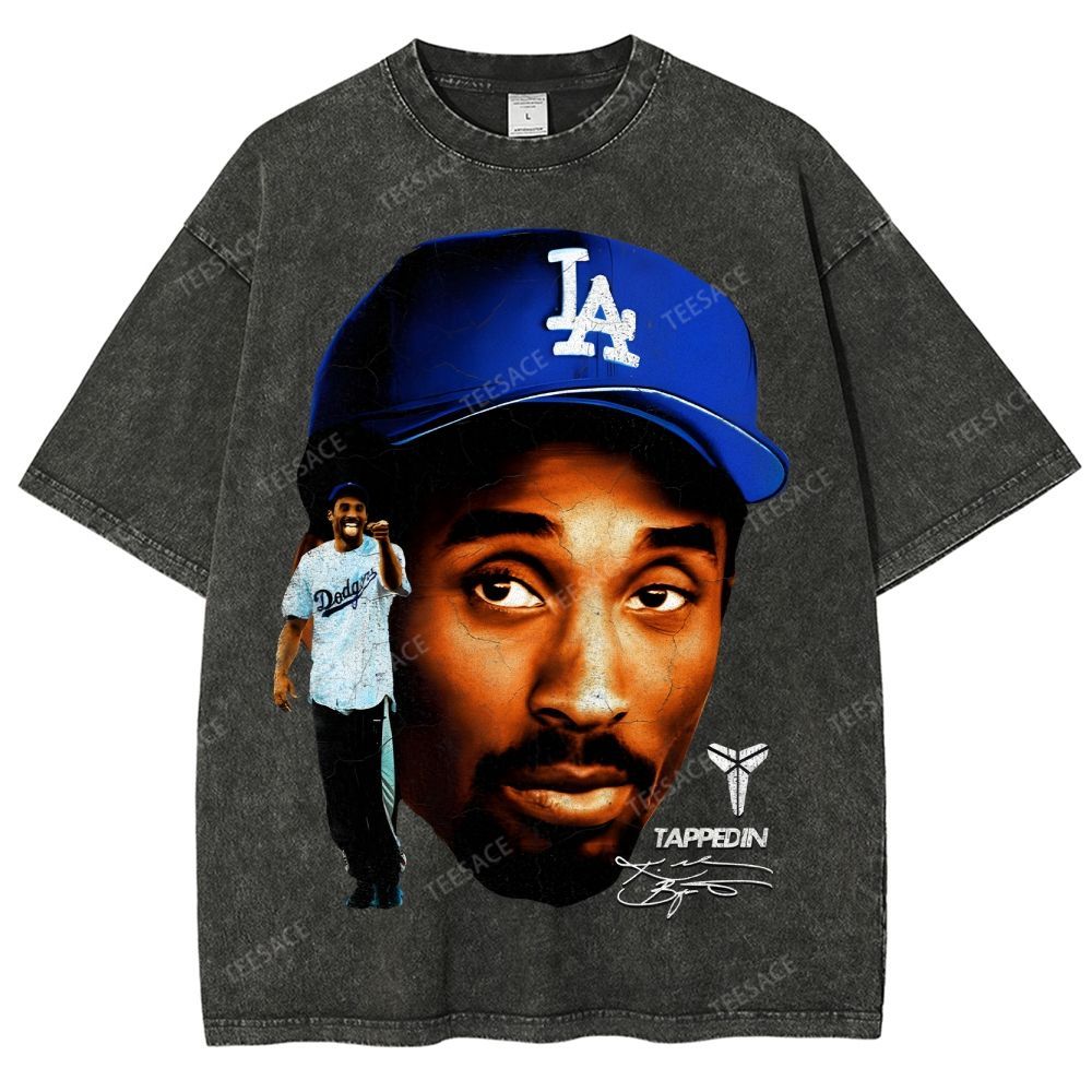 "Mamba on the Mound" Kobe Tee Unisex Fit Washed T-Shirt