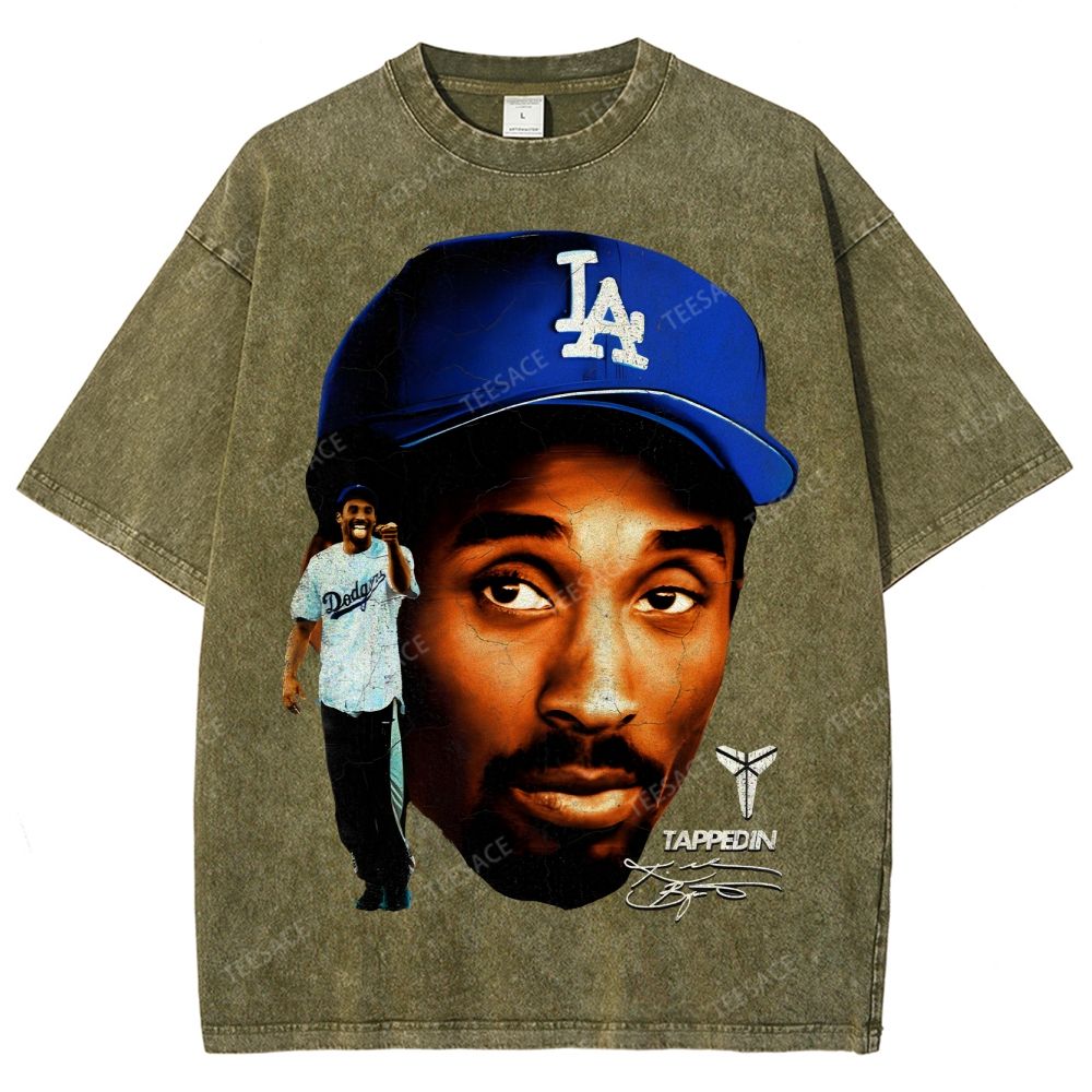 "Mamba on the Mound" Kobe Tee Unisex Fit Washed T-Shirt 