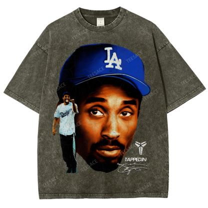 "Mamba on the Mound" Kobe Tee Unisex Fit Washed T-Shirt 