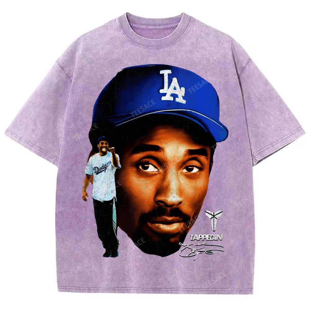"Mamba on the Mound" Kobe Tee Unisex Fit Washed T-Shirt 