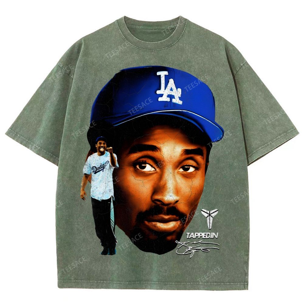 "Mamba on the Mound" Kobe Tee Unisex Fit Washed T-Shirt 