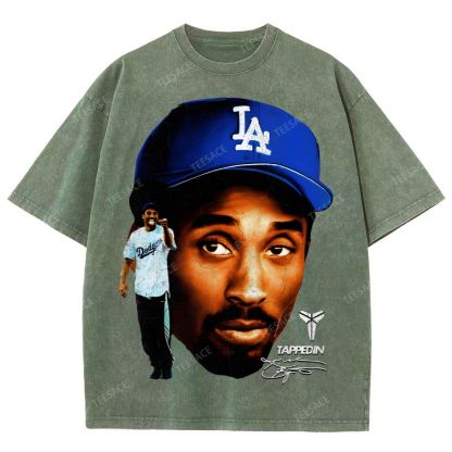 "Mamba on the Mound" Kobe Tee Unisex Fit Washed T-Shirt 