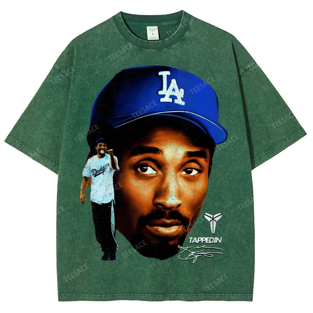 "Mamba on the Mound" Kobe Tee Unisex Fit Washed T-Shirt 