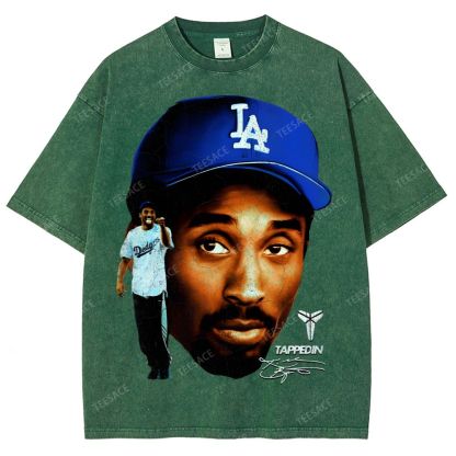 "Mamba on the Mound" Kobe Tee Unisex Fit Washed T-Shirt 