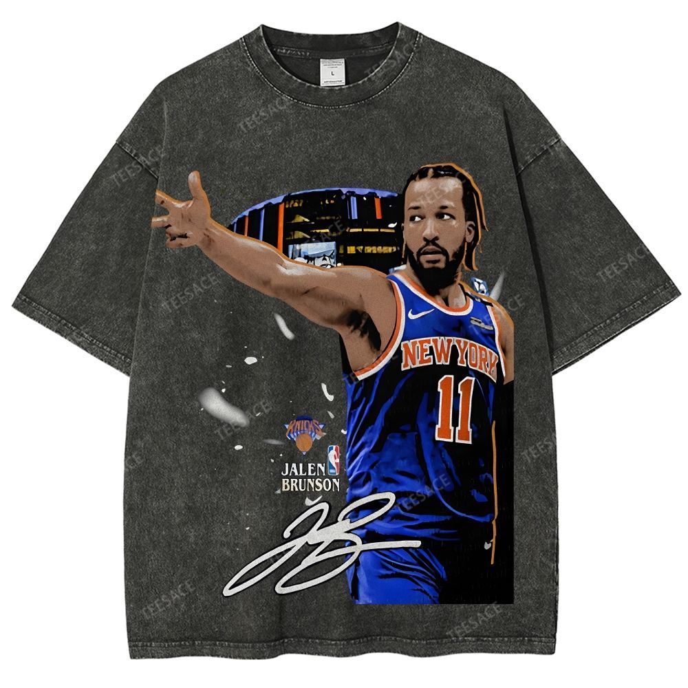 JALEN BRUNSON Tee Unisex Fit Washed T-Shirt