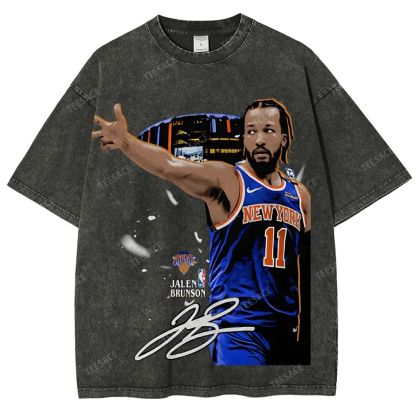 JALEN BRUNSON Tee Unisex Fit Washed T-Shirt  