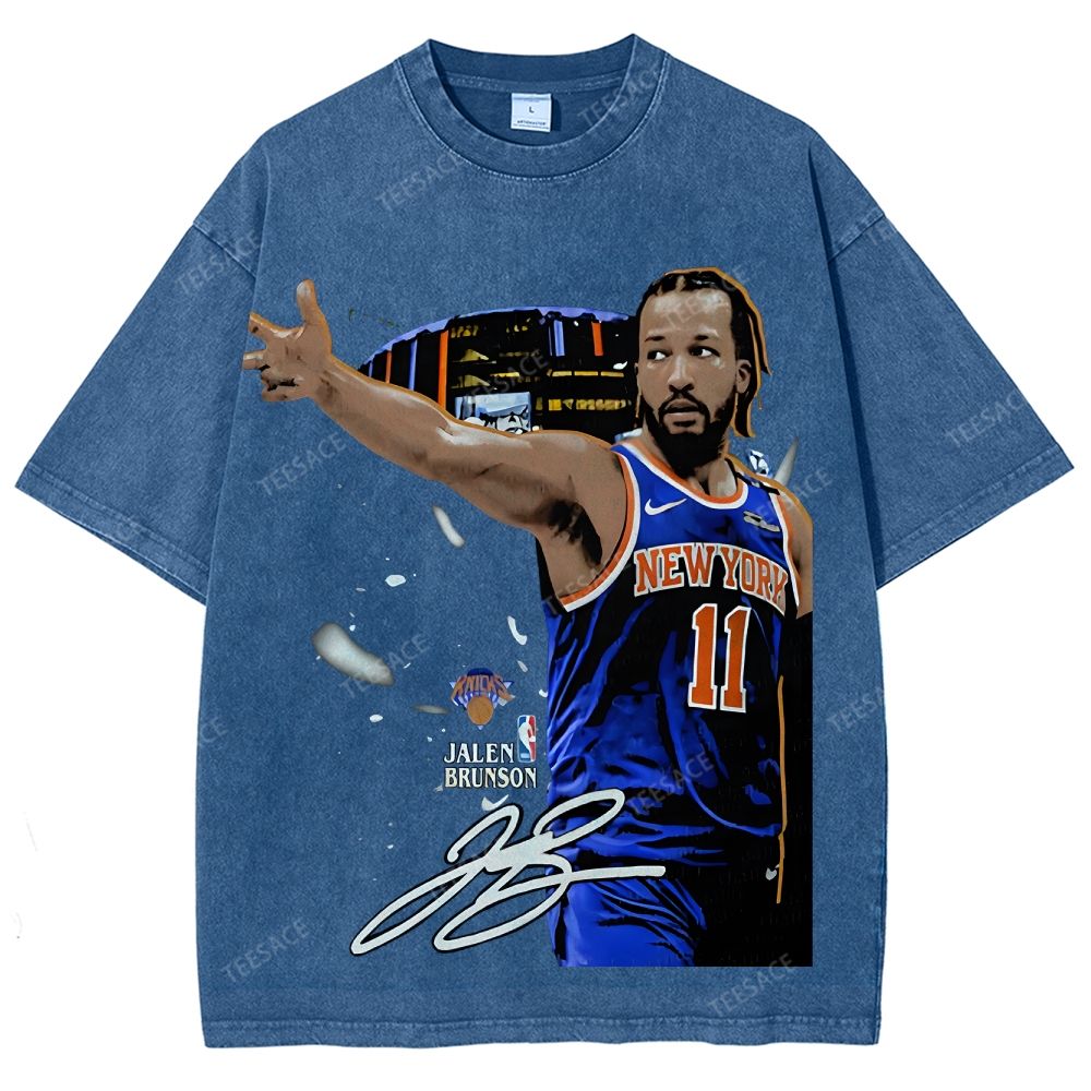 JALEN BRUNSON Tee Unisex Fit Washed T-Shirt  