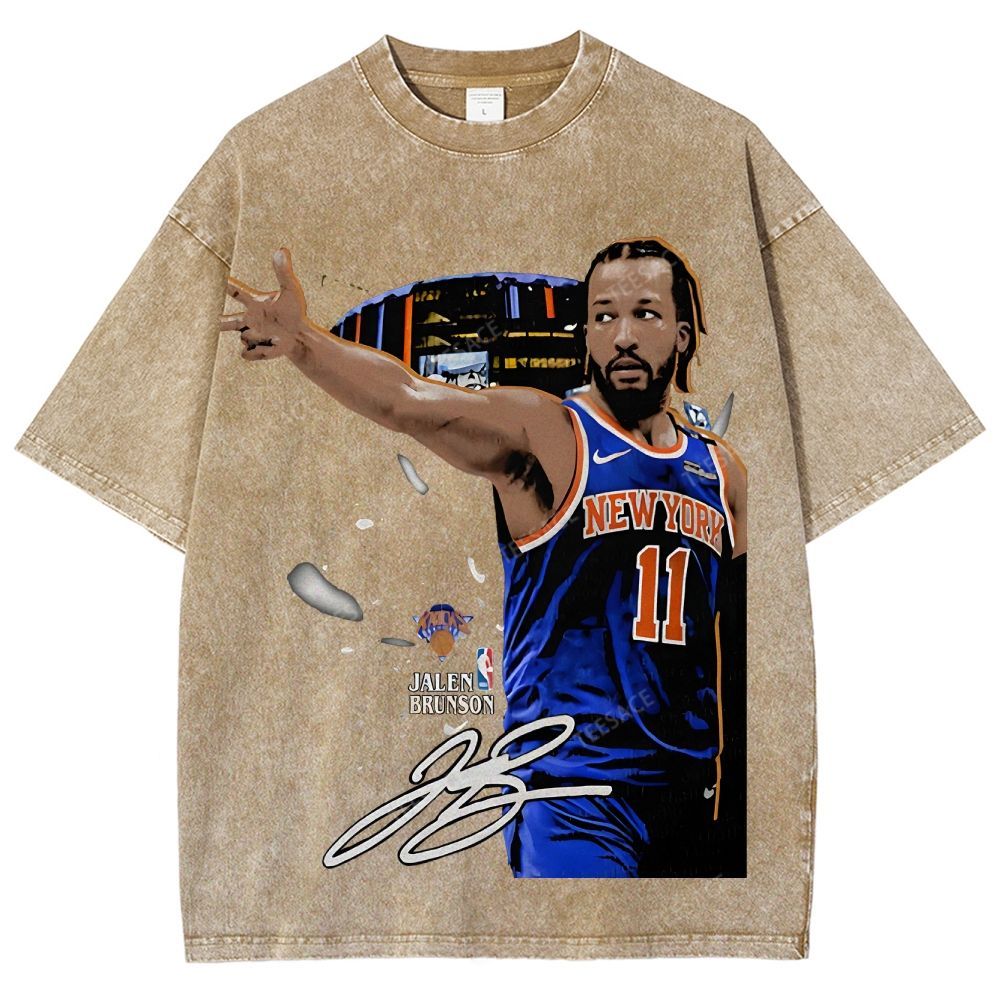 JALEN BRUNSON Tee Unisex Fit Washed T-Shirt  