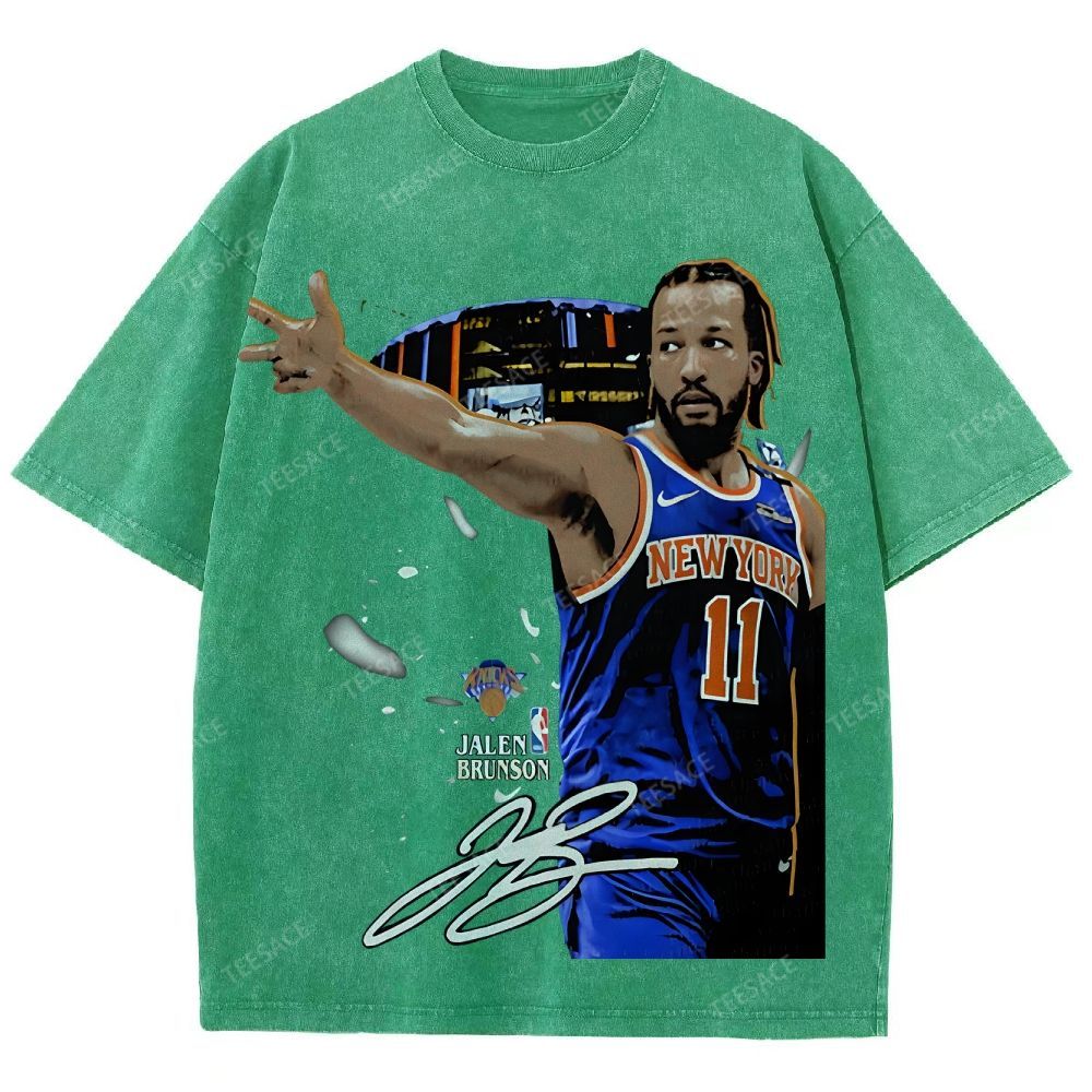 JALEN BRUNSON Tee Unisex Fit Washed T-Shirt  