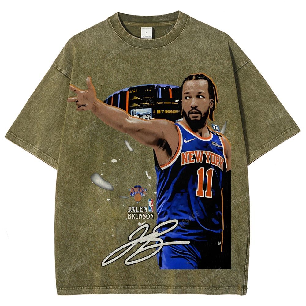JALEN BRUNSON Tee Unisex Fit Washed T-Shirt  