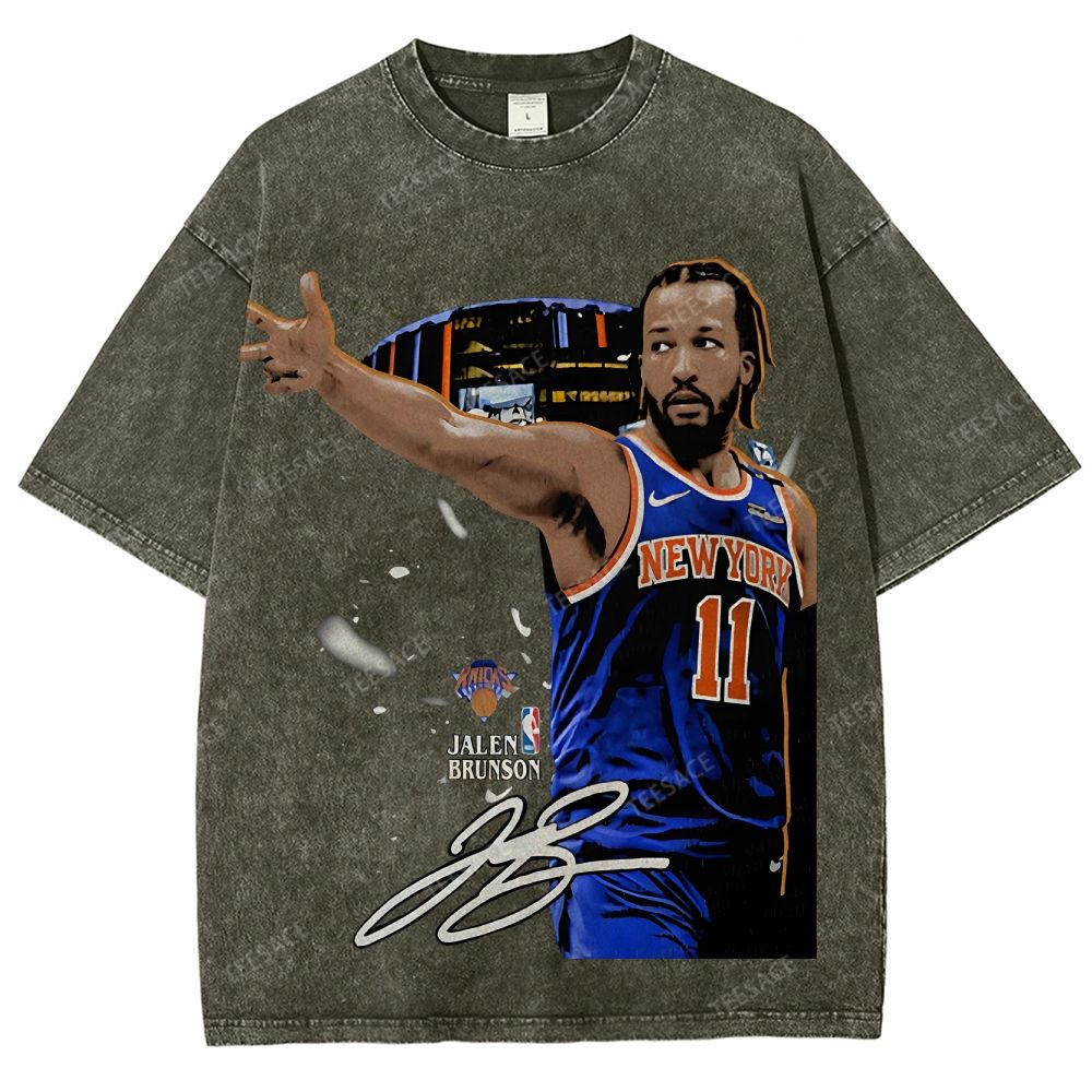JALEN BRUNSON Tee Unisex Fit Washed T-Shirt  