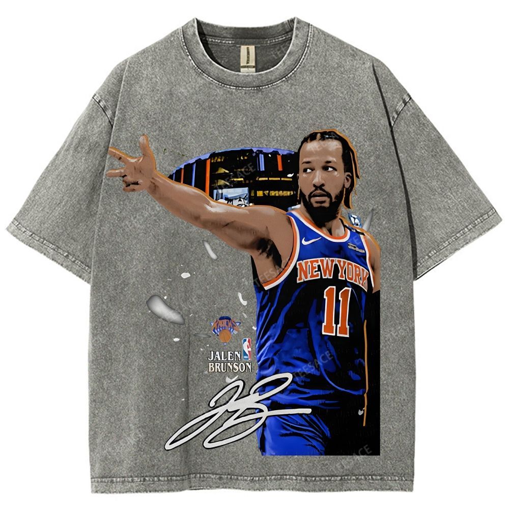JALEN BRUNSON Tee Unisex Fit Washed T-Shirt  
