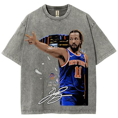 JALEN BRUNSON Tee Unisex Fit Washed T-Shirt  