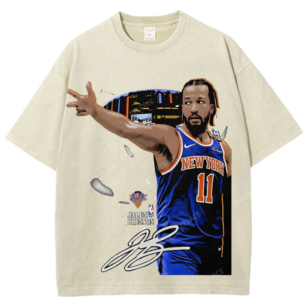 JALEN BRUNSON Tee Unisex Fit Washed T-Shirt  