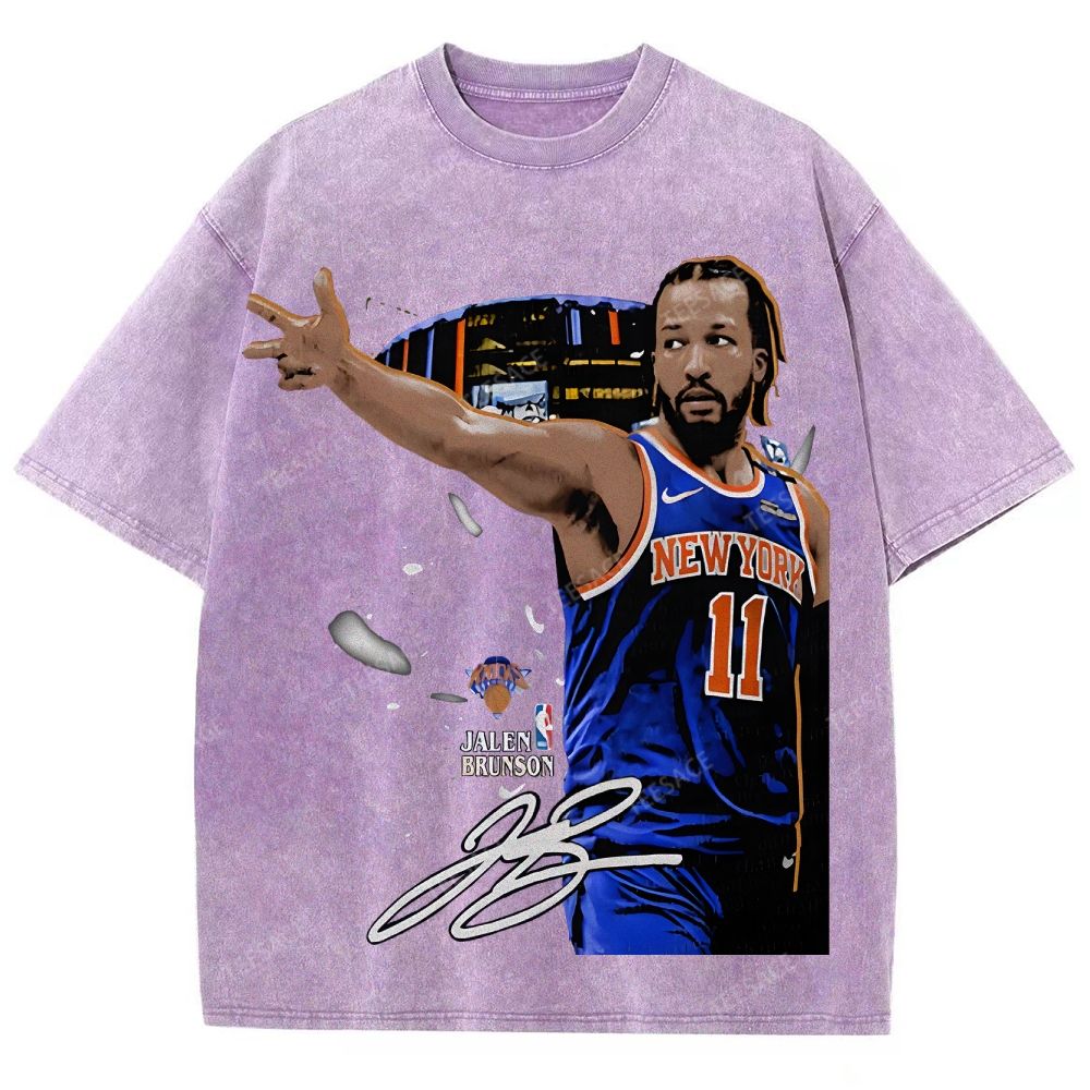 JALEN BRUNSON Tee Unisex Fit Washed T-Shirt  