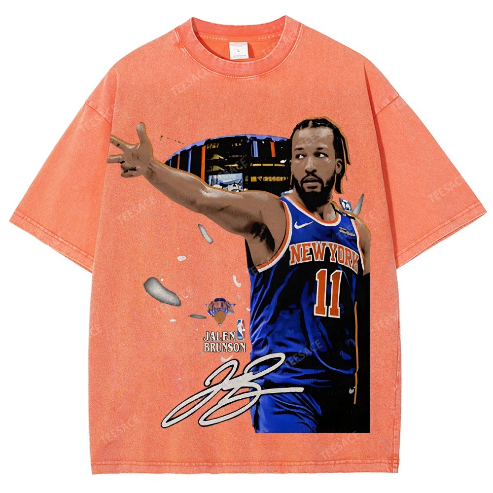 JALEN BRUNSON Tee Unisex Fit Washed T-Shirt  