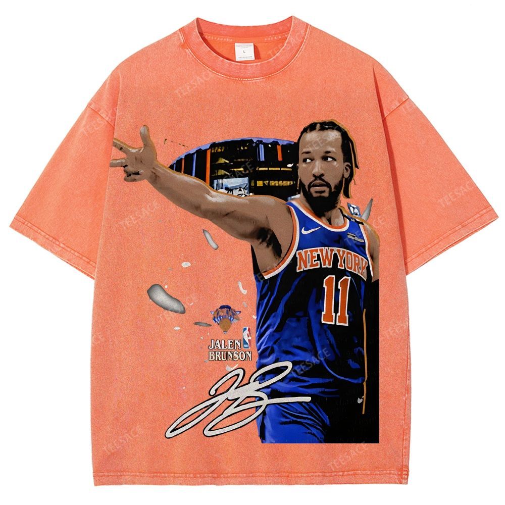JALEN BRUNSON Tee Unisex Fit Washed T-Shirt  