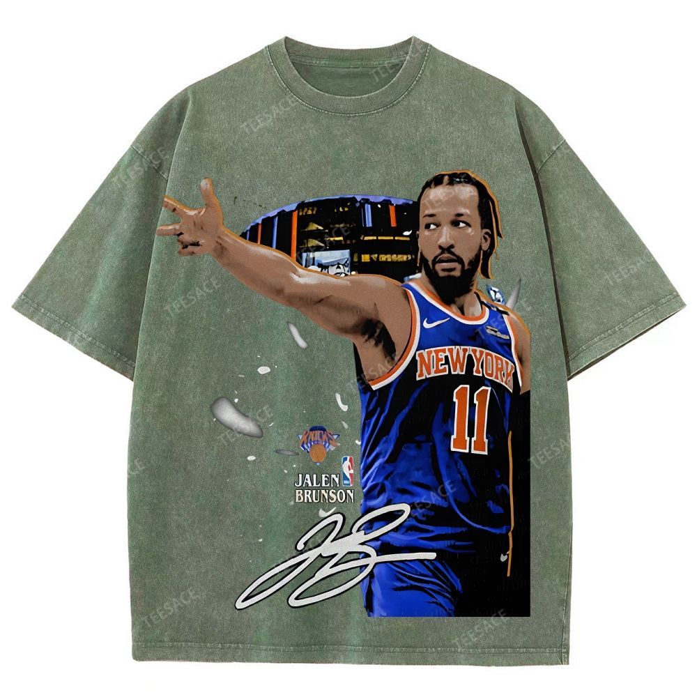 JALEN BRUNSON Tee Unisex Fit Washed T-Shirt  