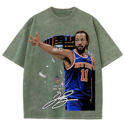 JALEN BRUNSON Tee Unisex Fit Washed T-Shirt  