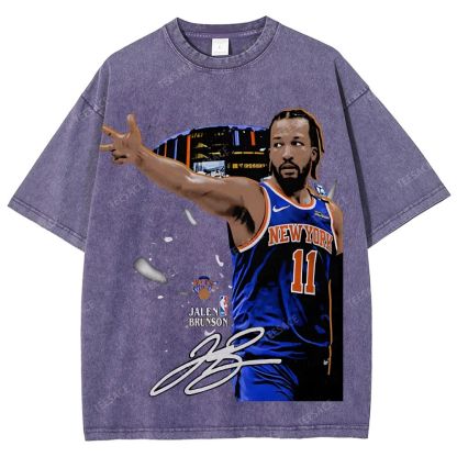 JALEN BRUNSON Tee Unisex Fit Washed T-Shirt  