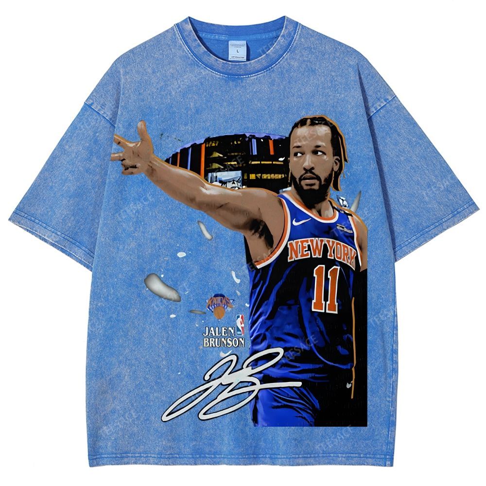 JALEN BRUNSON Tee Unisex Fit Washed T-Shirt  