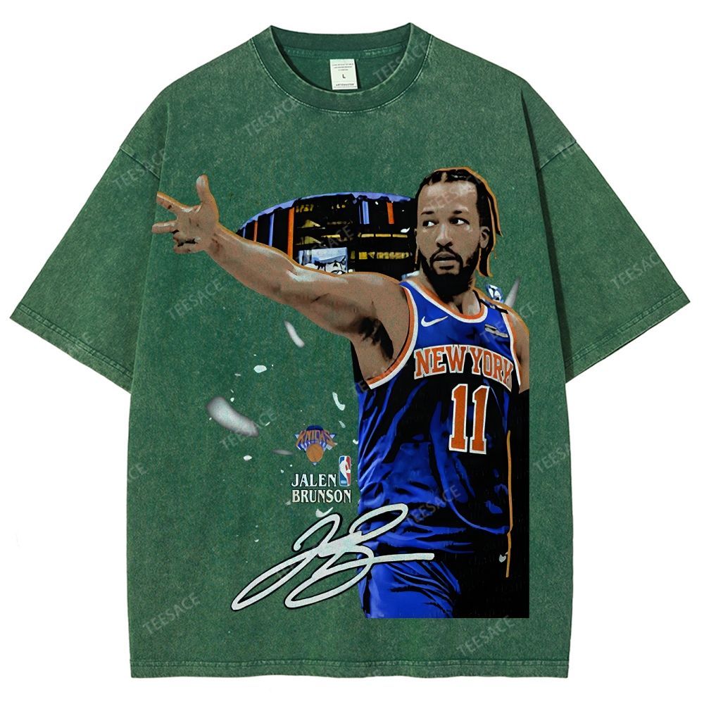 JALEN BRUNSON Tee Unisex Fit Washed T-Shirt  