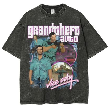 GRAND THEFT AUTO: VICE CITY Tee Unisex Fit Washed T-Shirt 
