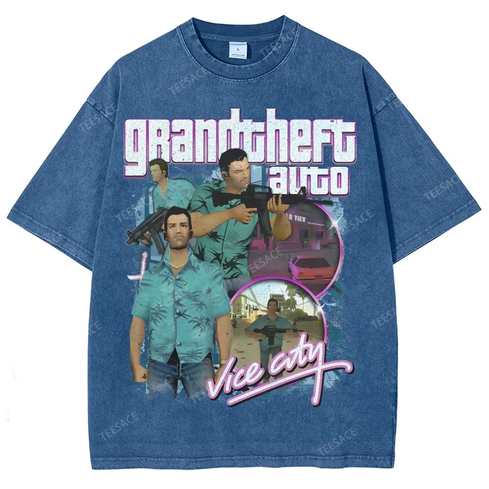GRAND THEFT AUTO: VICE CITY Tee Unisex Fit Washed T-Shirt 