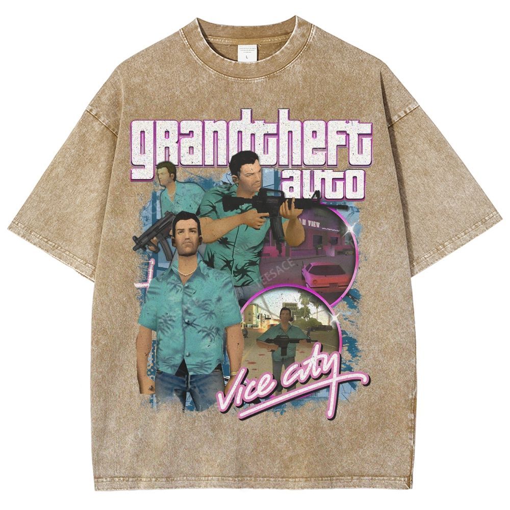GRAND THEFT AUTO: VICE CITY Tee Unisex Fit Washed T-Shirt 