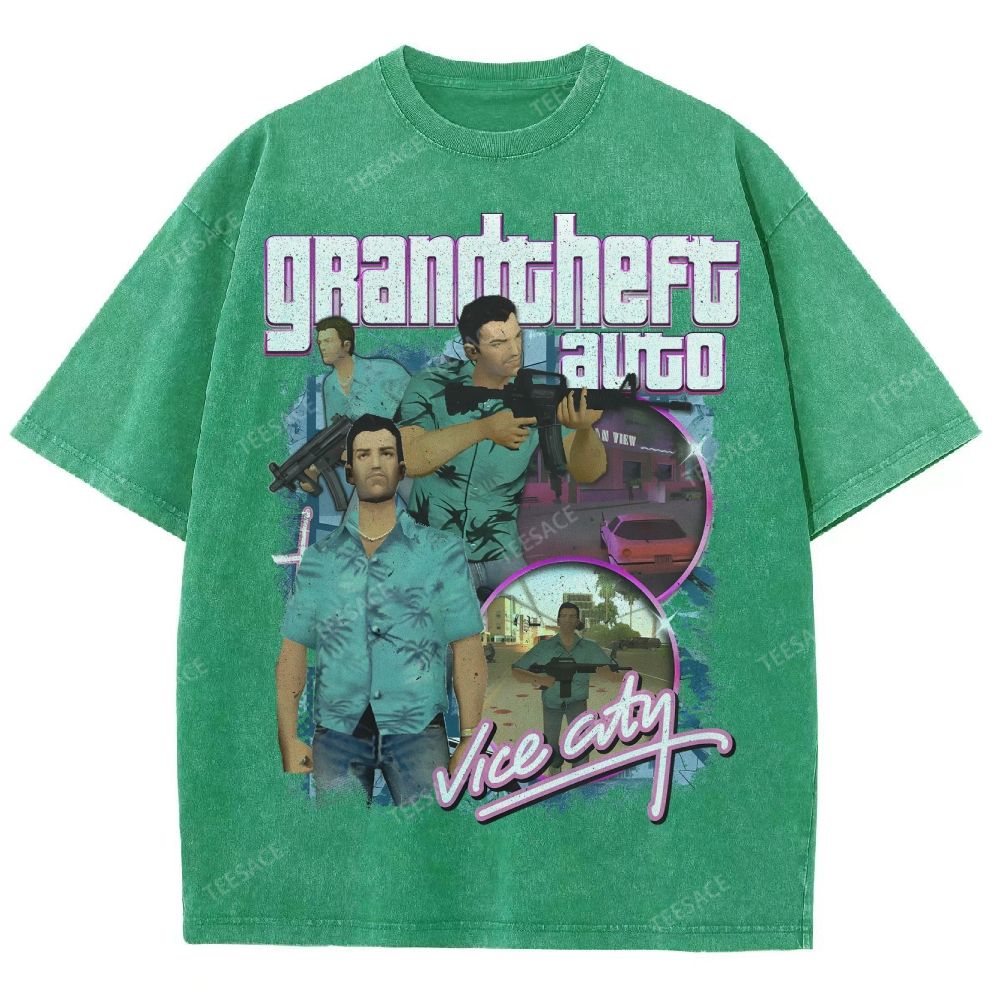 GRAND THEFT AUTO: VICE CITY Tee Unisex Fit Washed T-Shirt 