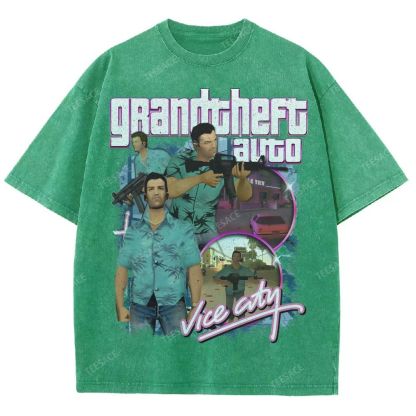 GRAND THEFT AUTO: VICE CITY Tee Unisex Fit Washed T-Shirt 