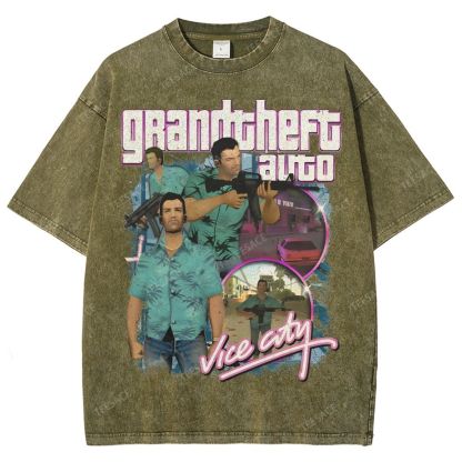 GRAND THEFT AUTO: VICE CITY Tee Unisex Fit Washed T-Shirt 