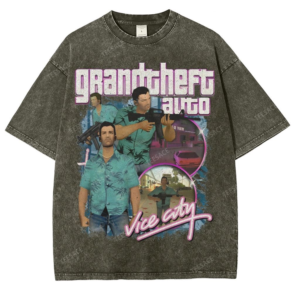 GRAND THEFT AUTO: VICE CITY Tee Unisex Fit Washed T-Shirt 