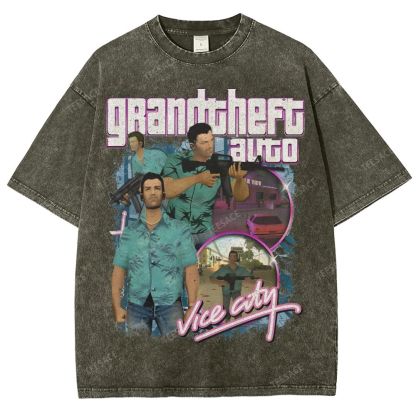 GRAND THEFT AUTO: VICE CITY Tee Unisex Fit Washed T-Shirt 