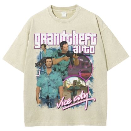 GRAND THEFT AUTO: VICE CITY Tee Unisex Fit Washed T-Shirt 
