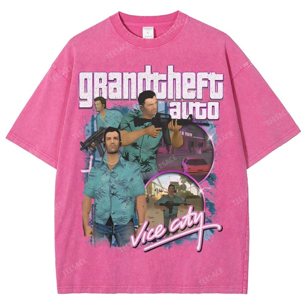 GRAND THEFT AUTO: VICE CITY Tee Unisex Fit Washed T-Shirt 
