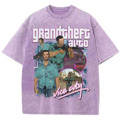 GRAND THEFT AUTO: VICE CITY Tee Unisex Fit Washed T-Shirt 