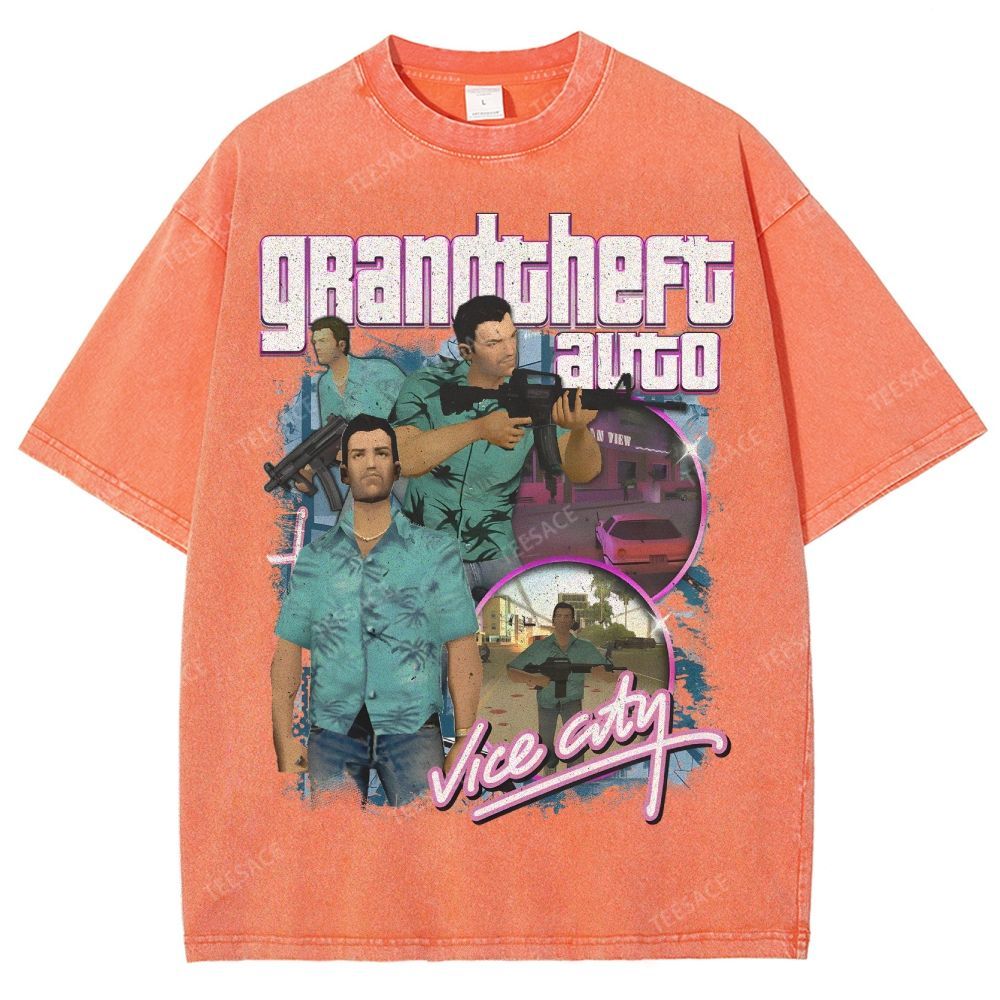 GRAND THEFT AUTO: VICE CITY Tee Unisex Fit Washed T-Shirt 