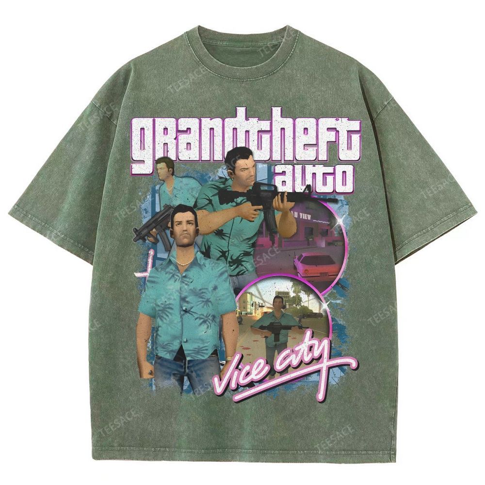 GRAND THEFT AUTO: VICE CITY Tee Unisex Fit Washed T-Shirt 