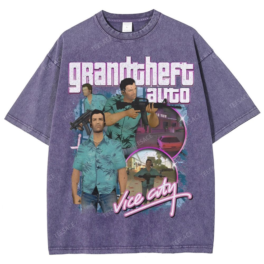 GRAND THEFT AUTO: VICE CITY Tee Unisex Fit Washed T-Shirt 