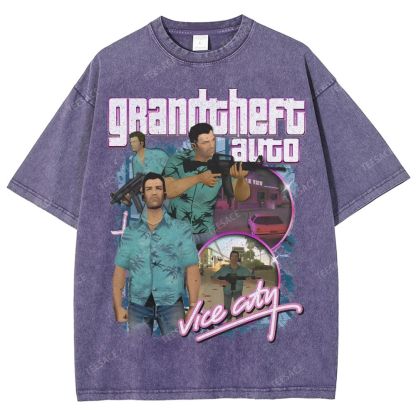 GRAND THEFT AUTO: VICE CITY Tee Unisex Fit Washed T-Shirt 