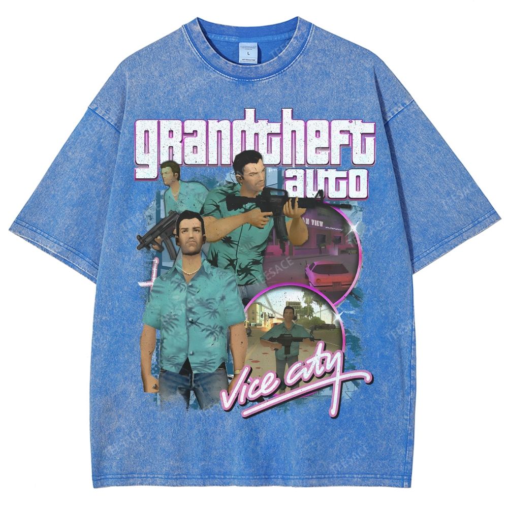 GRAND THEFT AUTO: VICE CITY Tee Unisex Fit Washed T-Shirt 